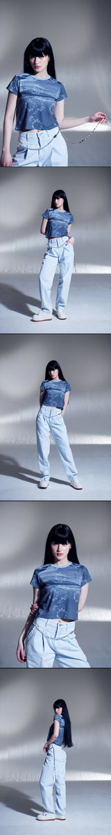 ウォーターグラフィッククロップTシャツ / WATER GRAPHIC CROP T-SHIRTS