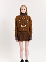 FLOWER PUFF CARDIGAN