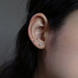 14Kゴールドスワロフスキーパールピアス/14K Gold Swarovski Pearl Earring (5mm + 14k gold clutch)