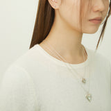 スタッドプレスドハートネックレス / stud pressed heart necklace