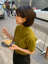 [YELLOMOI] ローレルハーフポーラーニット