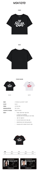 2フューリアスクラブクロップTシャツ / 2 FURIOUS CLUB CROP T-SHIRT BLACK