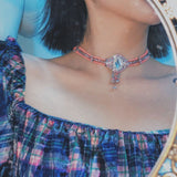 ベイビーピンククリアチョーカー / baby pink clara choker