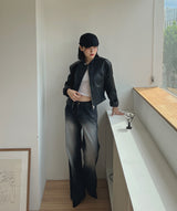 エージェントブラックブルーパンツ/no.1790 Agent Black Blue Pants