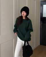 (×)(UNISEX) ベチンウールオーバーニット