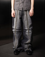 ロングジッパー デニムパンツ / Long Zipper Denim Pants (Black)