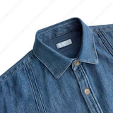 コールマンリネンツータックデニム / LE Coleman Denim Long-Sleeved Shirt