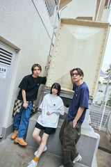 コラボレーションハートTシャツ / PUBLUX × GRAVER - NAVY
