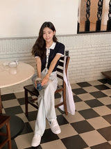 Aiden Cotton100 Denim Wide Pants (2color)