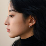 シルバーボールドピアス(ワンタッチ)/SILVER BOLD EARRING (one-touch) (14k gold plated)