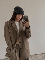 (UNISEX)ポケットストリングブレザー