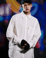 イエロータップオーバーサイズシャツ/YELLOW TAP OVERSIZED SHIRT WHITE