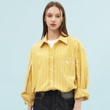 オープンスリーブストライプシャツ / Open sleeve stripe shirts