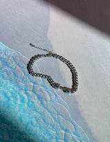 ASCLO Barbell Chain Bracelet (Silver) (6568533983350)