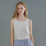 スクエア ニット スリーブレス / Square knit sleeveless