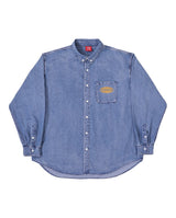 paragraph 21f/w Logo embroidery denim shirt 1color (6611345899638)