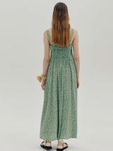ビスチェドレス / Bustier dress - Green flower