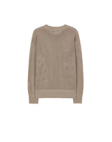 WAFFLE FISHNET SWEATER BEIGE (6691447439478)