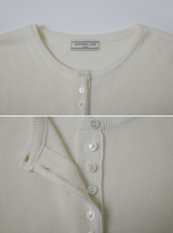 [SHOPPERMADE] ソフトハーフボタンニット (3color) (6698428596342)