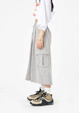 Maxi cargo wide sweat capri pants