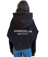 プリントクロップドフーディ / Print Cropped Hoodie-BLACK