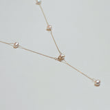 ゴールドパールドロップネックレス/gold pearl drop necklace (material 14K gold)