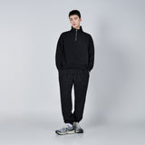BIG SCRIPT LOGO EMBOSSING SWEAT PANTS BLACK 