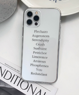 ユニークシンプルブラックレタリングフォーンケース / Unique Simple Black Lettering Phone Case