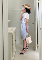 Candy Stripe Apron Embroidered Apron