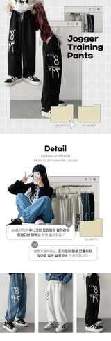 Numbering Wide Jogger Pants