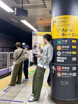 リウコンビネーションオーバーフィットスウェットシャツ