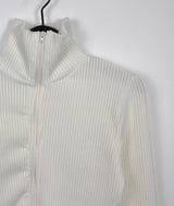 ベルベットリブジップアップ/Velvet Ribbed Zip Up [ Ivory ]