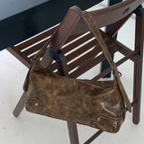 Nuba Vintage Washed Hobo Cross Shoulder Bag