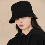 Monogram Label Pigment Bucket Hat Black