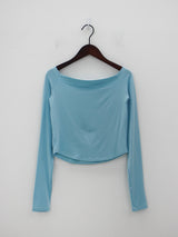 オフショルダーTシャツ / Off Shoulder Scarf T-Shirt (3color)