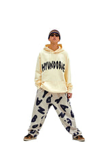 Pattern sweat pants ( BEIGE ) (6626182758518)