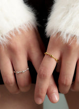 tiny heart ring (2color)