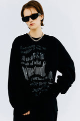 スウィングタイポスウェットシャツ/SWING TYPO SWEATSHIRT-CHARCOAL