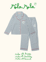 ROLAROLA X SAKI CHECK PAJAMAS BLUE