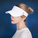 Stud logo over fit sun-visor cap WHITE