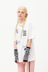 ドゥードゥルチェリートムボーイグラフィックTシャツ / DOODLE CHERRY TOMBOY GRAPHIC T-SHIRT [WHITE]