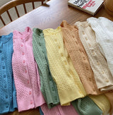 Colorful Twist Knit Cardigan (13color)