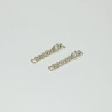 SILVER BOLD CHAIN DROP EARRING (6680831426678)