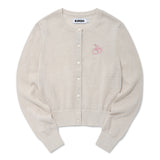 キルシーミドルチェリーニットスリムカーディガン／MIDDLE CHERRY KNIT SLIM CARDIGAN [LIGHT GRAY] (6694822314102)