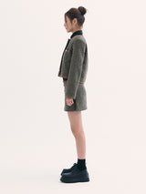Leona tweed jacket BROWN