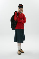 ダメージ＆オイルウォッシュドスウェットシャツ / Damaged & Oil Washed Sweatshirt, Red