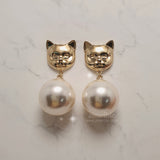 ビッグパールピアス / Melbie The Cat Series - Big Pearl Piercing (Gold ver.)