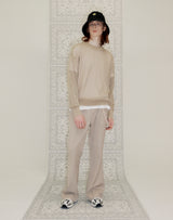 WAFFLE FISHNET SWEATER BEIGE (6691447439478)