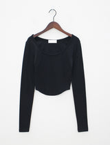 ベースラウンドクロップTシャツ / Base Round Crop T-shirt (5color)