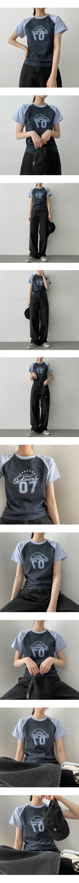 スターカラードラグラン半袖Tシャツ / Star Colored Raglan Short Sleeve Tee